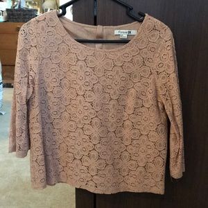 Eyelet Blouse with a Button Down Back